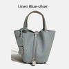 MENDY Women's Genuine Cowhide Leather Bucket Bag Large – Luxury Leather Tote Handbag Shoulder & Crossbody