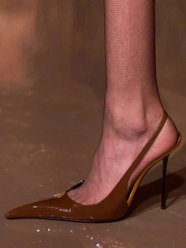 Women's Slim-Fit Pointed High Heel Sandals – 10 cm (4 in) Stiletto Party & Wedding Heels