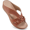 Women's Floral Hollow Wedge Sandals Platform Non-Slip Casual Beach Comfort Plus Size 43