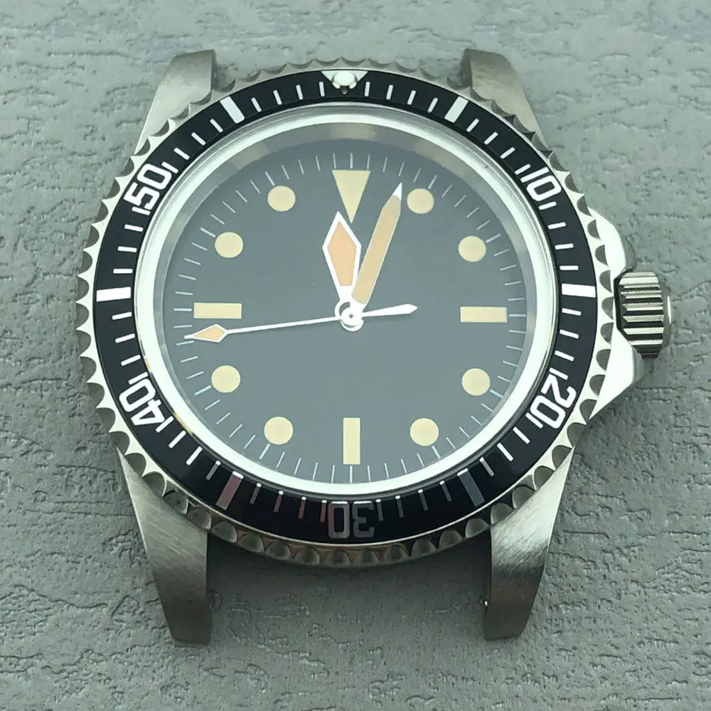 40mm Vintage 316L Stainless Steel Watch Case — 10BAR (100m/330ft) Water-Resistant, 20mm Nylon Strap Compatible, Fits Mechanical Movements