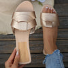 Women's Braided Flat Sandals - Comfortable Open Toe Soft Sole Flip Flops for Beach & Casual Wear