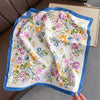 Polyester Satin-Look Square Scarf 70 x 70 cm (27.6 x 27.6 in), Cat Print Headscarf, Neck Wrap, Bandana for Women