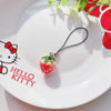 Red Strawberry & Tomato Resin Keychain Charm - Cute Fruit Pendant for Phone Case or Bag | Gift for Women & Girls
