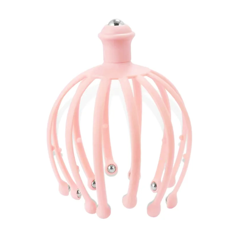 Handheld Scalp Massager - 9/12-Claw Stainless Steel Head & Neck Roller with 9-Finger Steel Ball