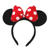 Disney Mickey Mouse Sequin Ears Headband with Bow - Halloween Party Cosplay Hairband for Women & Kids