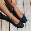 Women's Knitted Slip-On Ballet Flats – Breathable Round-Toe Casual Loafers