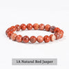 Natural Stone Beaded Bracelet 6/8/10mm — Obsidian Fluorite Quartz Jasper Stretch Yoga Bracelet for Women & Men