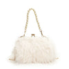 Luxury Faux Fur Evening Bag for Women Fluffy Plush Shell Clutch Shoulder Crossbody