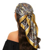 Square Satin Foulard Scarf 90 x 90 cm (35 x 35 in) Neckerchief Bandana Hijab for Women
