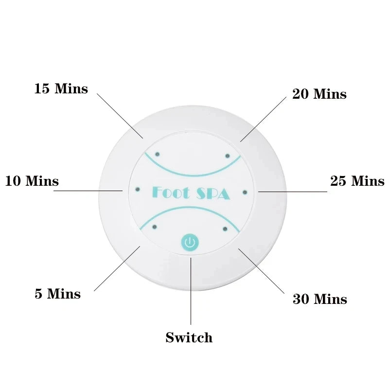 Ionic Foot Spa Massager – Heated Vibration Whirlpool Bubble Foot Bath with Detox
