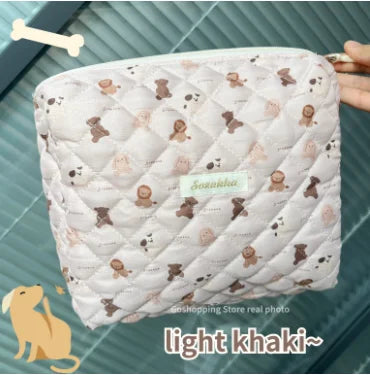 Large Capacity Women's Cosmetic Bag - Plaid Zipper Travel Makeup Clutch, Multiple Sizes (Up to 24 x 18 x 7.5 cm | 9.4 x 7.1 x 3.0 in)