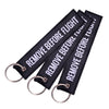Remove Before Flight Woven Keychain - Red Luggage Tag (1/2/3-Pack)