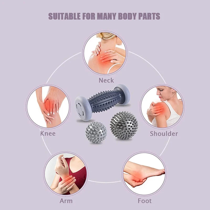 Foot Massage Roller Spiky Hedgehog Trigger Point Ball for Plantar Fasciitis and Muscle Pain Relief