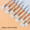 10/20/50pcs Fan-Shaped Foundation Makeup Brush Set, Multifunctional Facial Mask & Essential Oil Applicators