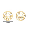 Cute Halloween Ghost Stud Earrings for Women – Stainless Steel Cartoon Minimalist Earrings (Black/Silver/Gold/Rose Gold)