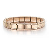 9mm (0.35 in) Italian Charm Bracelet, Stainless Steel Link Bangle, Elastic Charm Chain