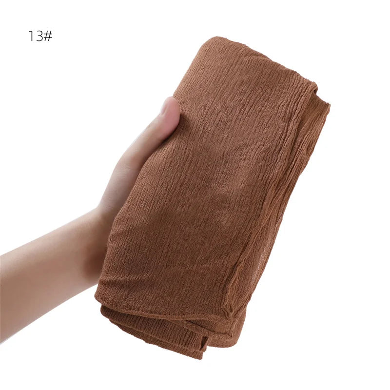 Women's Large Solid Polyester Hijab Scarf 80 x 190 cm (31.5 x 74.8 in) Long Muslim Headscarf Wrap Shawl Turban