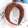 Knotted Wide Cloth Headband for Women and Girls - Soft Cotton Blend Solid Color Hairband