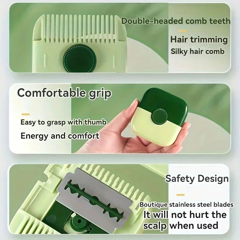 2-in-1 Hair Clipper Comb - Dual-Sided Trimming & Thinning Tool for All Hair Types