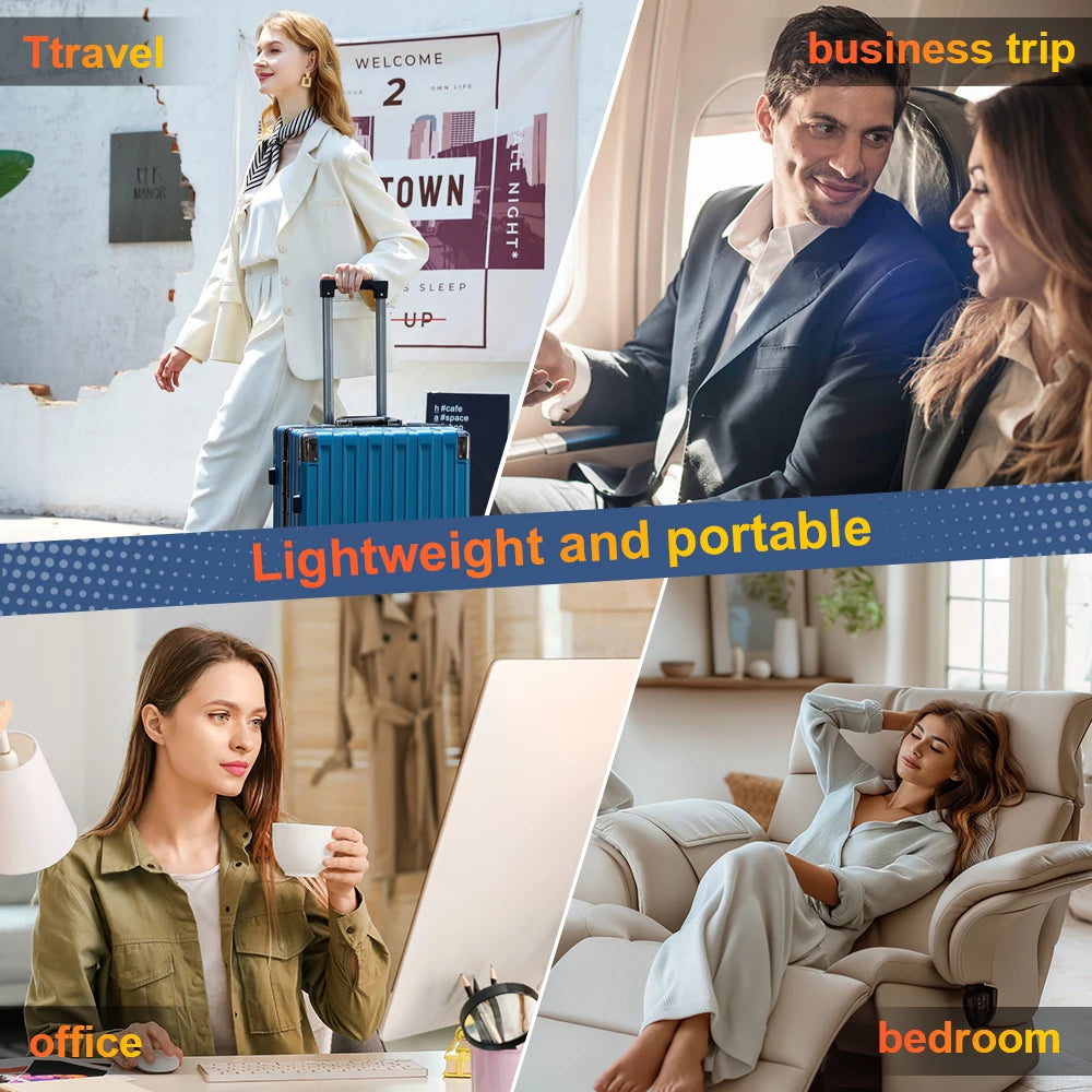 USB Heated Eye Massager Electric Eye Mask – Hot Compress & Vibration for Dark Circles, Relieves Eye Fatigue for Travel & Sleep