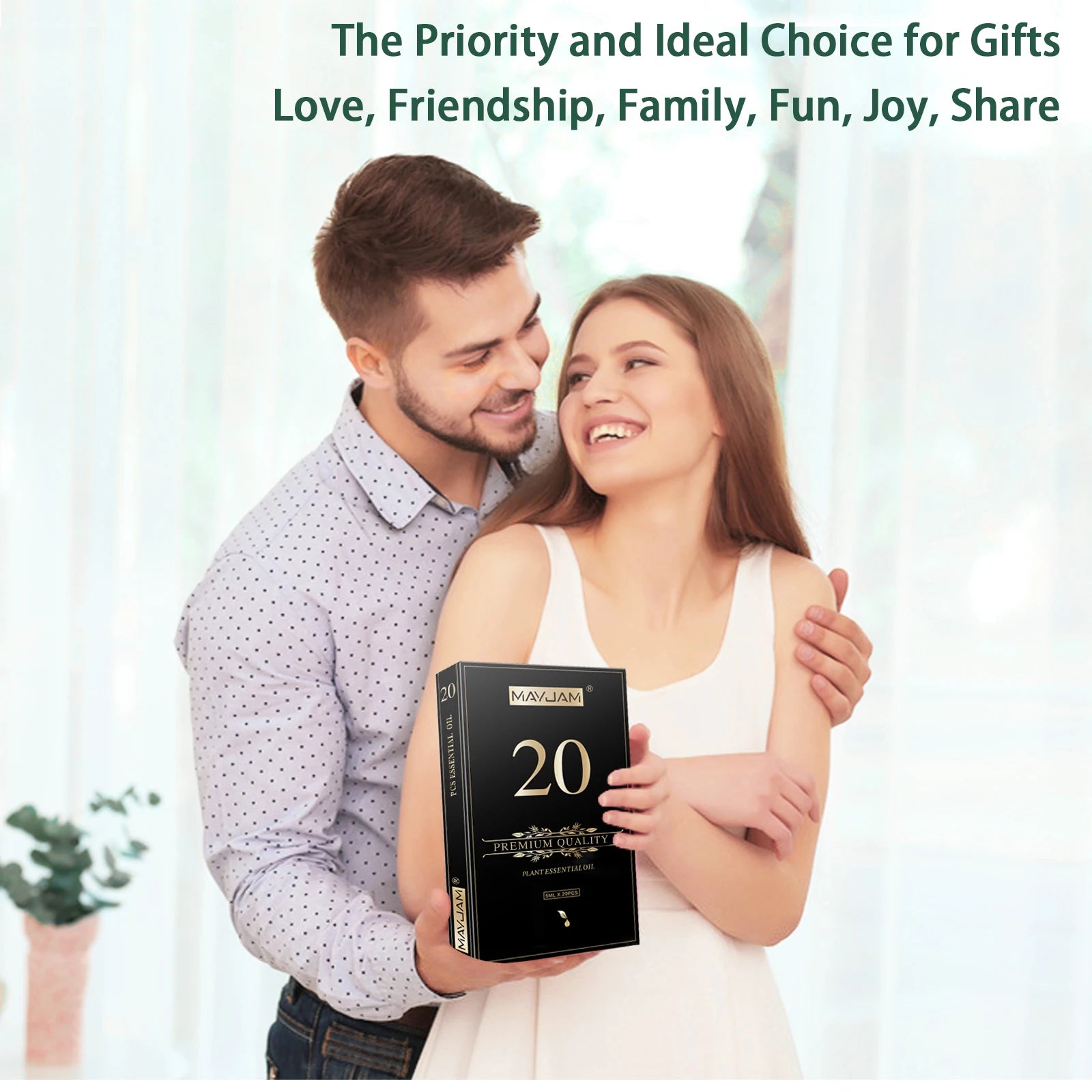 MAYJAM 20 x 5ml Pure Essential Oils Gift Set - Aromatherapy Kit with Lavender, Jasmine, Eucalyptus, Vanilla, Sandalwood, Sweet Orange, Geranium & Patchouli