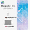 Suede Chamois Yoga Mat 183 x 68 cm (72 x 26.8 in) - Portable Foldable Non‑Slip Exercise Mat for Yoga, Dance & Jump Rope