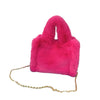 IMYOK Faux Fur Plush Shoulder & Crossbody Tote Bag — Soft Women's Casual Fashion Handbag (Small & Large)