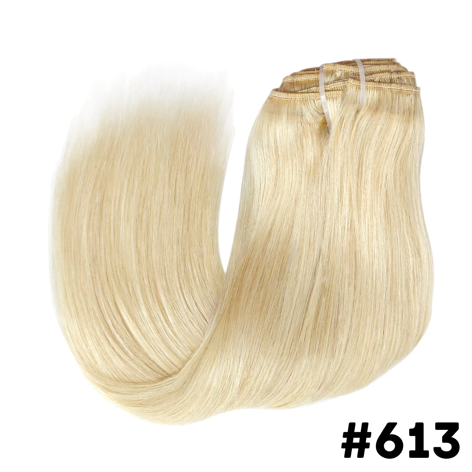 Seamless Clip-In Human Hair Extensions 8-Piece 120g Brazilian Remy Straight 16-26 in (41-66 cm)