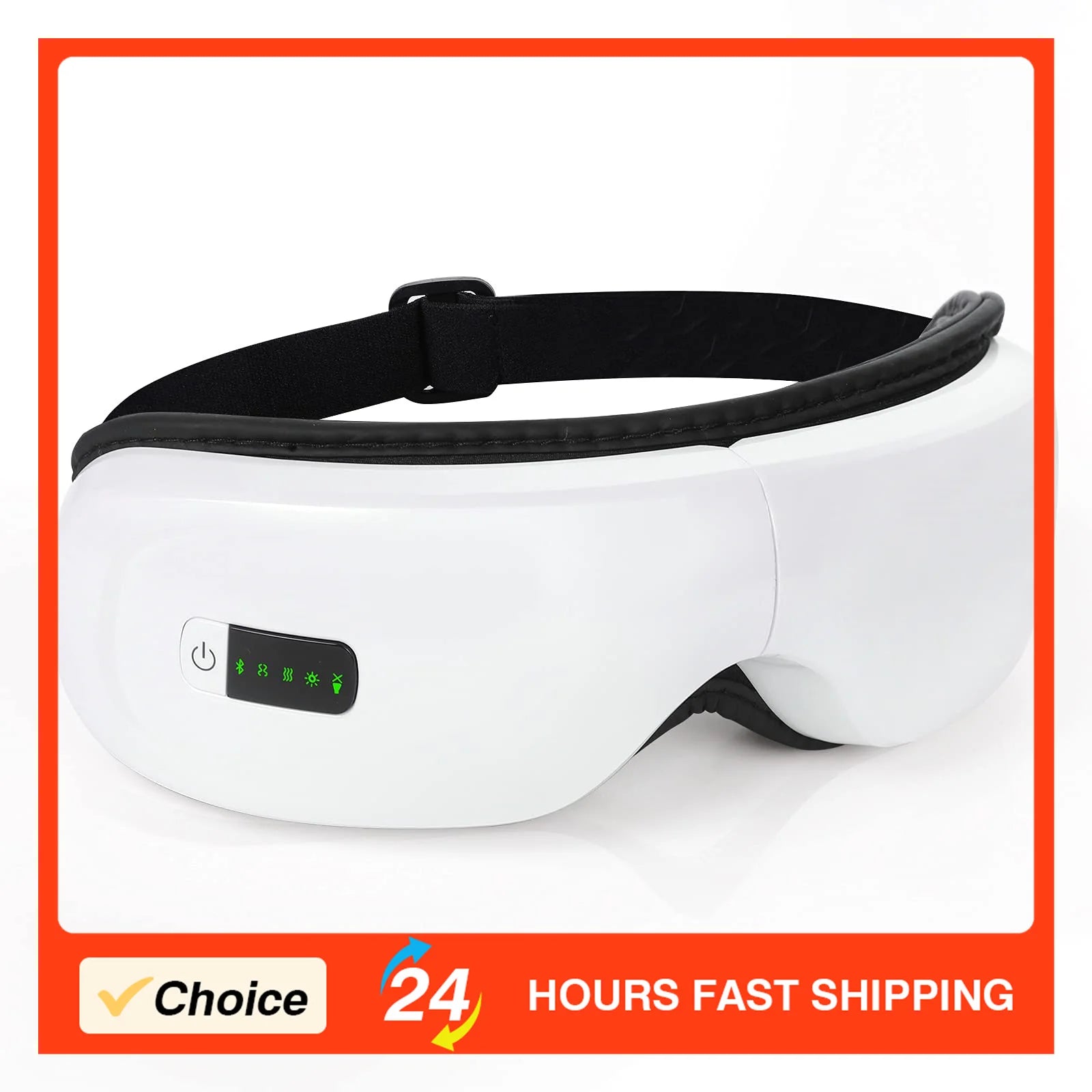 Upgraded Heat Compression Eye Massager – Multi-Function Electric Eye Massage Sleep Device, Black