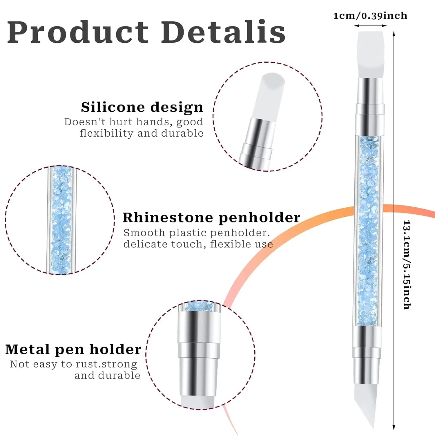 36-Piece Nail Art Brush Set + 5-Piece Silicone Tools — Fine Liner, Striping, Dotting & 3D Gel Acrylic Design Brushes for Home Use