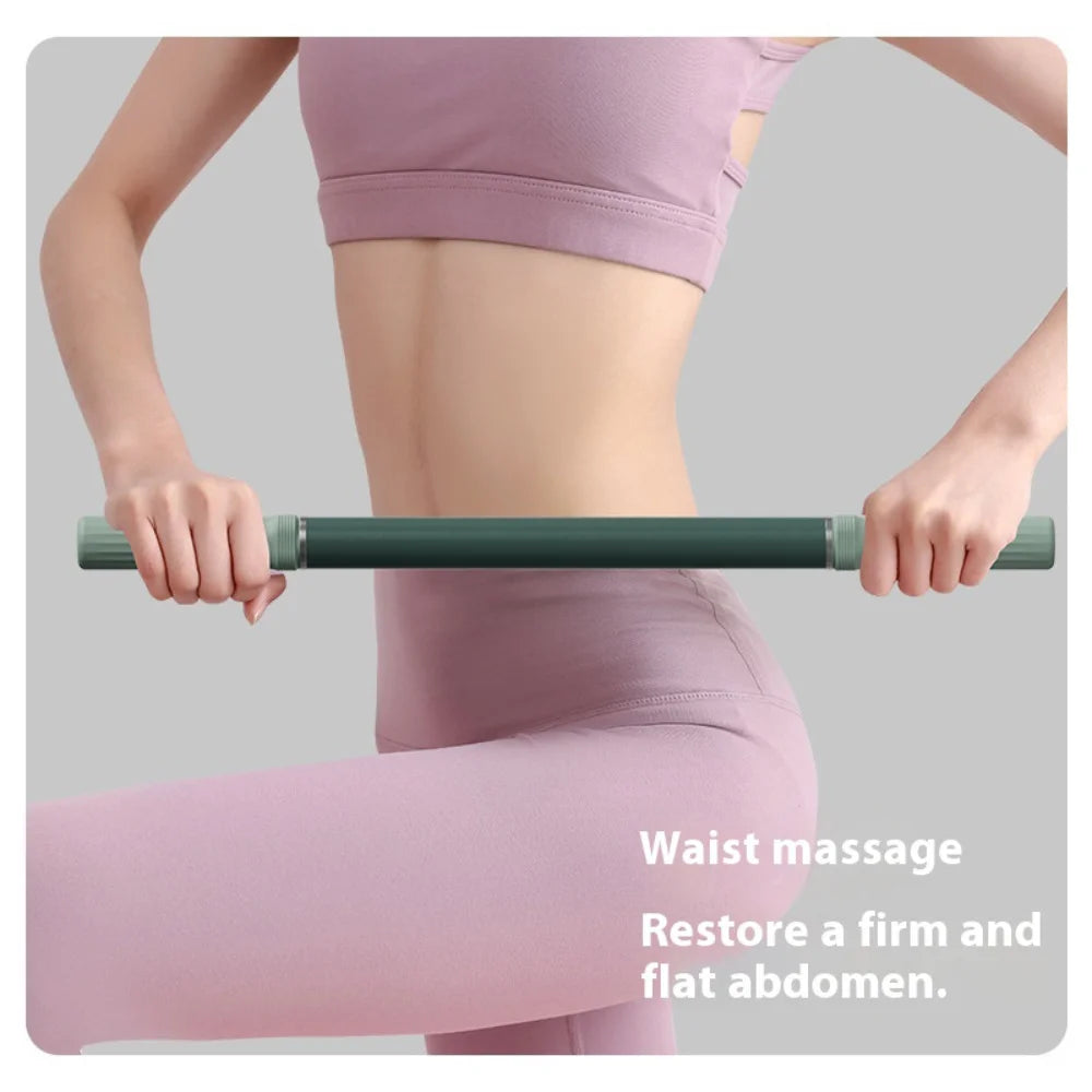 Stainless Steel Fascia Massage Stick Muscle Roller for Leg Release — Yoga & Fitness Stretching Aid
