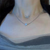 Pearl Bead Choker Necklace Gold Link Chain Ball Pendant - K-Pop Goth Collar for Women