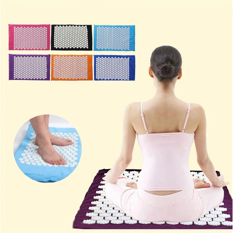 Acupressure Spike Massage Mat for Yoga & Pilates – Back Pain & Stress Relief, 65×40×2 cm (25.6×15.7×0.8 in)