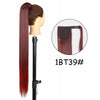 34-Inch (86 cm) Clip-In Synthetic Ponytail Hair Extension — Blonde Wrap-Around Long Straight Hairpiece