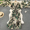 V-Neck Dolman Sleeve Polka Dot High-Waist Wide-Leg Jumpsuit for Women