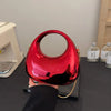 Clear Acrylic Half-Moon Evening Clutch - Transparent Wedding & Party Shoulder Bag for Women