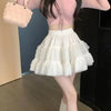 High-Waisted Lace A-Line Mesh Puff Skirt – Plus Size Ballet Style Summer Skirt