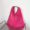 Women's Winter Faux Fur Shoulder Bag - Plush Large Capacity Y2K Furry Tote