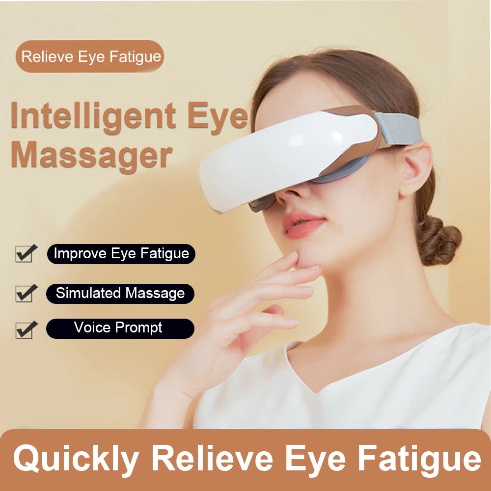 MERALL Eye Massager Mask — Vibration & Hot Compress Silicone Eye Care Device with Acupoint Stimulation for Deep Fatigue Relief