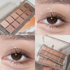 12-Color All-Matte Eyeshadow Palette — Neutral Tea & Apricot Tones, Long-Lasting Waterproof