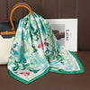 Luxury Satin Square Scarf 70 x 70 cm (27.6 x 27.6 in) – Silk-Feel Polyester Shawl Hijab Neckerchief Hair Ribbon Headband Bandana