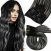 Moresoo Brazilian Remy Clip-In Human Hair Extensions – Straight 5PC or 7PC Set, 10–24 in (25–61 cm)