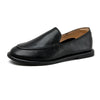 Women's Genuine Leather Round Toe Slip-On Loafers Soft Ballet Flats Casual Spring/Autumn
