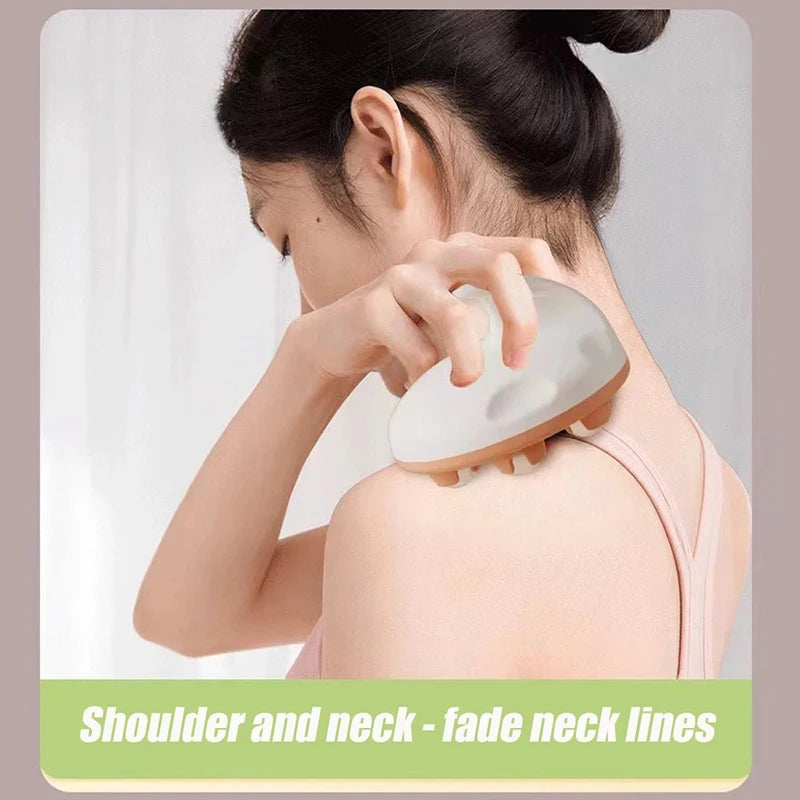 360° Metal Ball Handheld Massager – Deep Tissue Body Roller for Neck, Back, Abdomen & Thigh Pain Relief