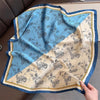 Polyester Satin-Look Square Scarf 70 x 70 cm (27.6 x 27.6 in), Cat Print Headscarf, Neck Wrap, Bandana for Women
