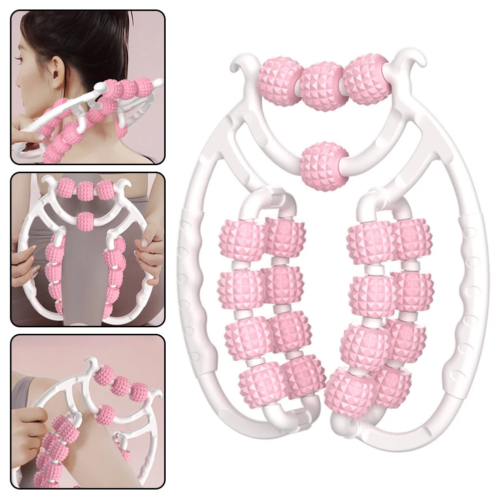 Dual-Ring 20-Roller Leg Massager & Thigh/Kegel Exerciser — Anti-Cellulite Slimming Clamp for Home