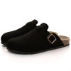 Cow Suede Cork Clogs for Women - Comfortable Footbed Mules Sandals