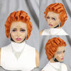 Chocolate Brown 13x4 Transparent Lace Front Short Bob Loose Wave Pixie Cut Remy Human Hair Wig