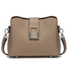 ZENCY Genuine Leather White Bucket Tote Shoulder Bag - Women's Designer Shopper Crossbody