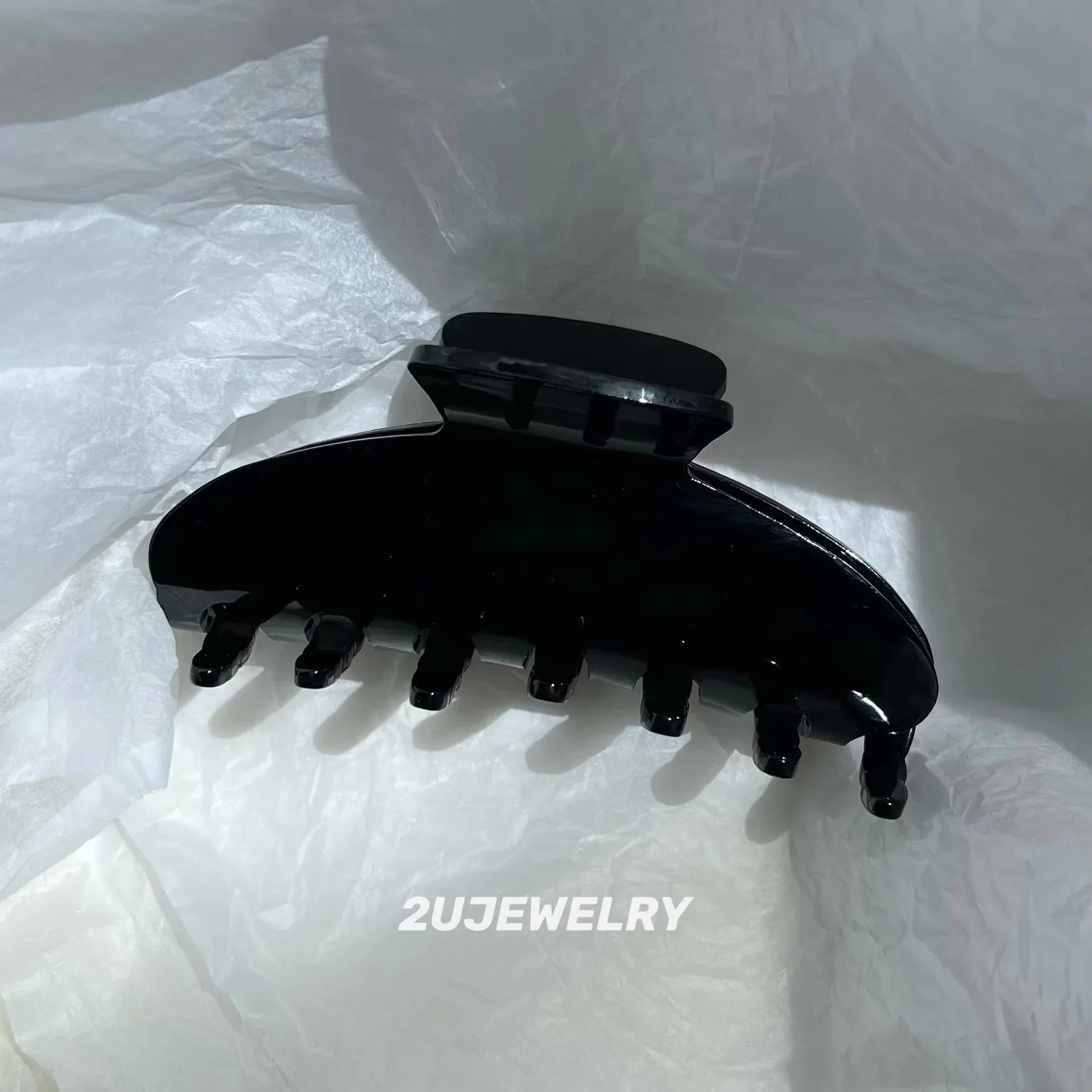 Personalized Letter Hair Clip - Handmade Custom Name Hair Claw Barrette with Rhinestones, 10cm x 4cm (3.94 in x 1.57 in)